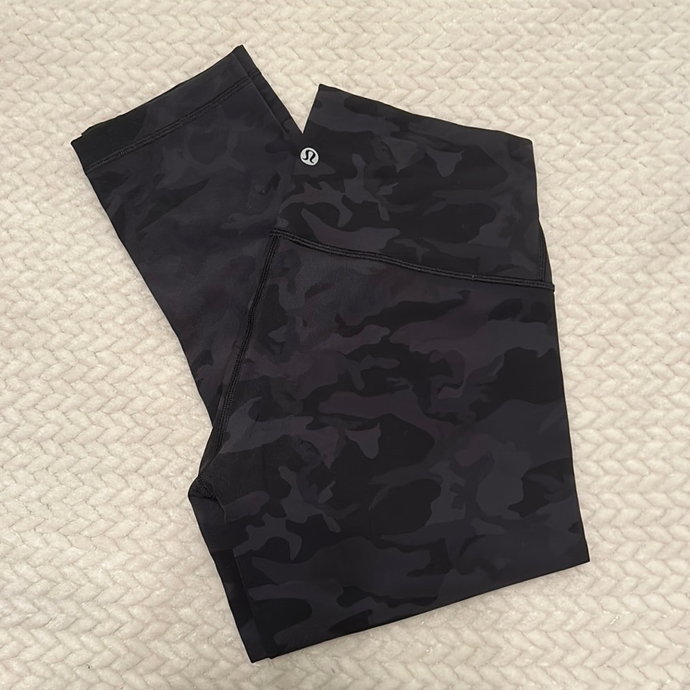lululemon camo wunder under leggings 21 inseam